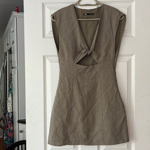 Zara Knot Front Cutout Dress Size Small